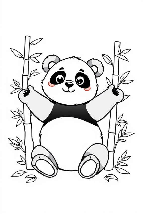 kostenlose süße Panda-Ausmalbilder