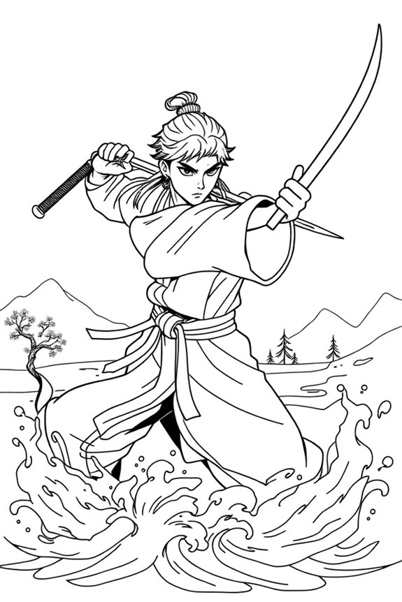 kostenlose Demon Slayer Ausmalvorlage