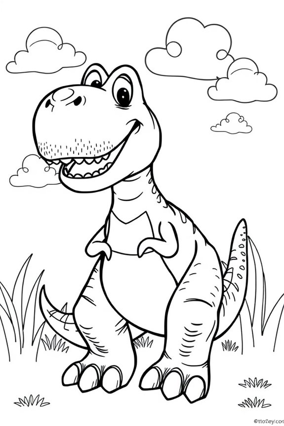 kostenlose Dinosaurier-Malvorlage