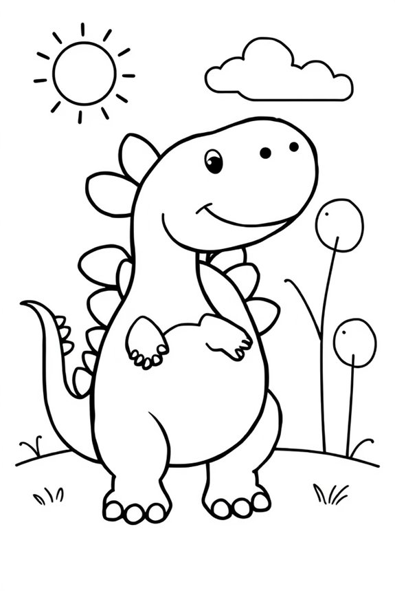 kostenlose Dinosaurier-Ausmalvorlage