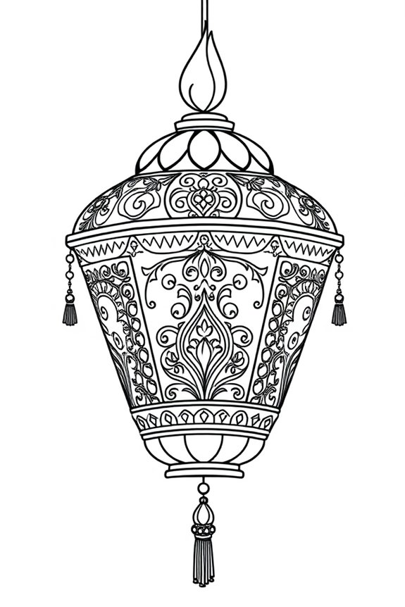 kostenlose Diwali-Laternen-Ausmalbilder