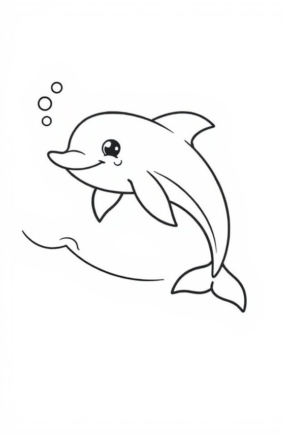 kostenloses Delfin-Ausmalbild