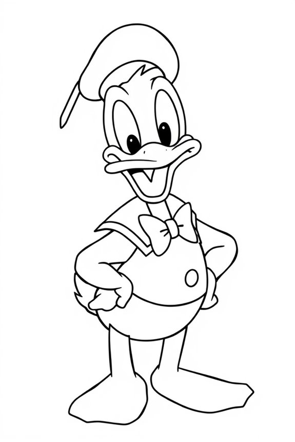 kostenlose Donald-Duck-Malvorlage
