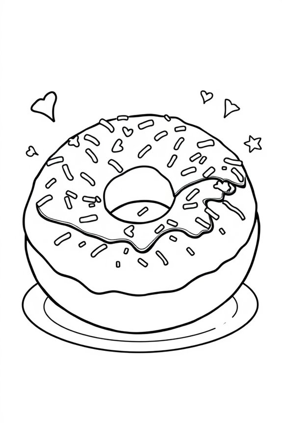 kostenlose Donut-Malvorlage