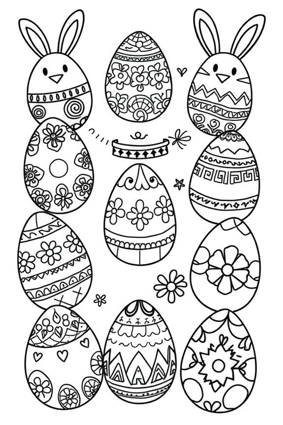 kostenlose Kritzeleier zu Ostern