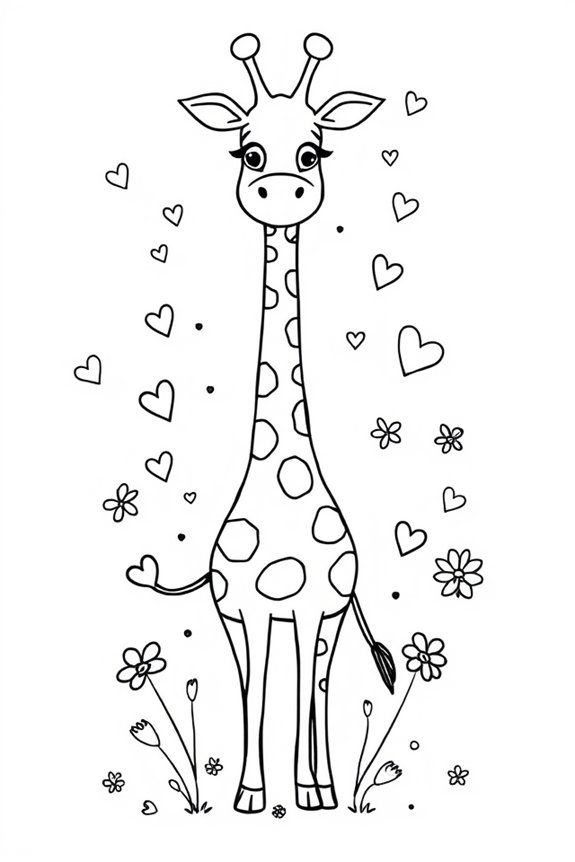 kostenlose Kritzel-Giraffen-Ausmalbilder
