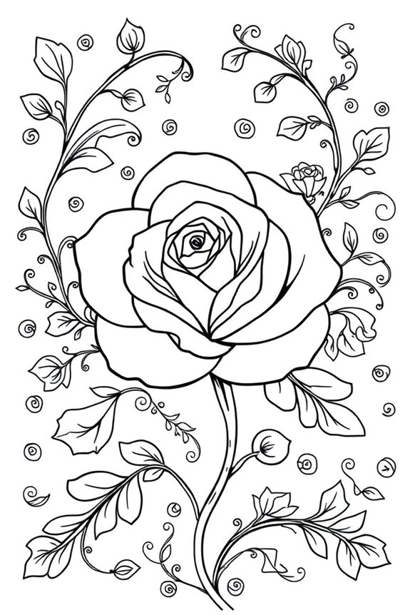 kostenlose Doodle-Rosen-Ausmalbilder