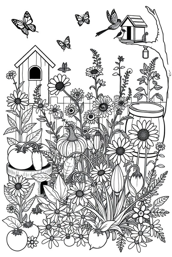kostenlose umweltfreundliche Garten-Malvorlagen