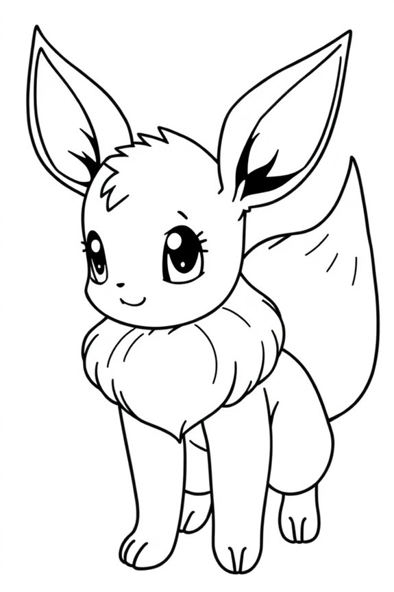 kostenlose Eevee-Ausmalvorlage