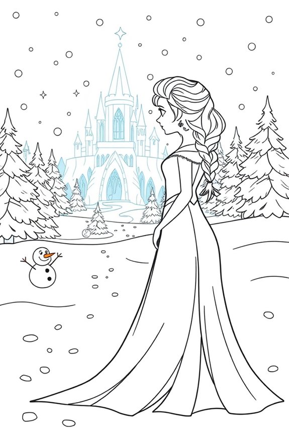 kostenlose Elsa Winter Ausmalbilder