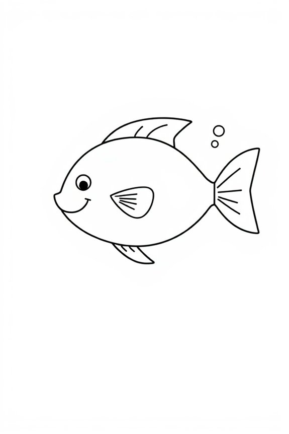 kostenlose Fisch-Ausmalvorlage