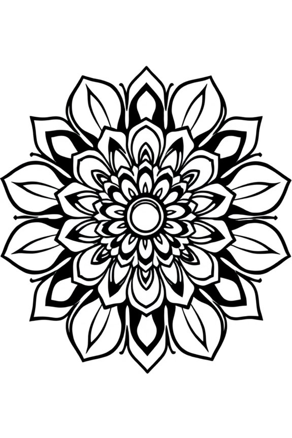 kostenlose Blumen-Mandala-Ausmalbilder