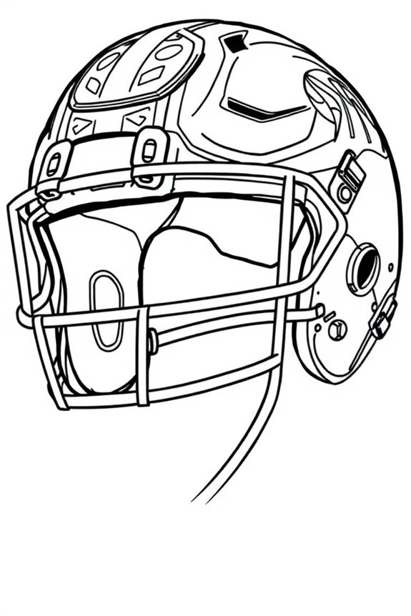 kostenlose Fußballhelm Ausmalbilder