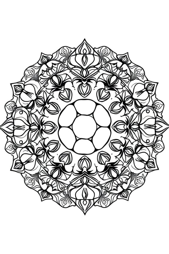 kostenloses Fußball Mandala Ausmalbild