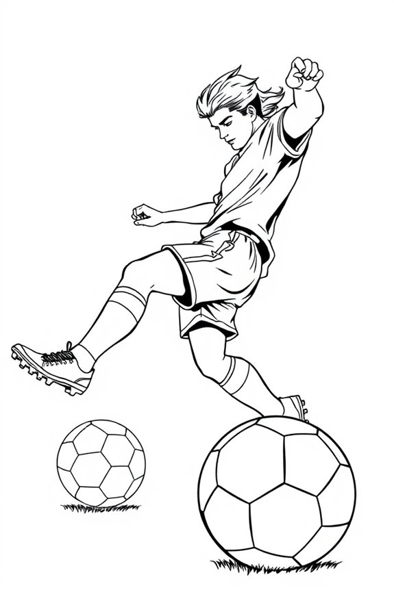 kostenloser Fußballspieler zum Ausmalen