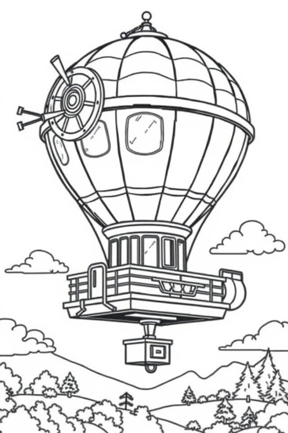 kostenloses Fortnite Battle Bus Ausmalbild