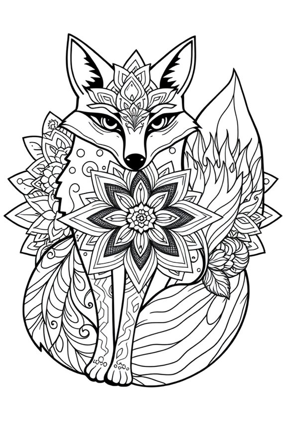 kostenlose Fuchs Mandala Ausmalbilder