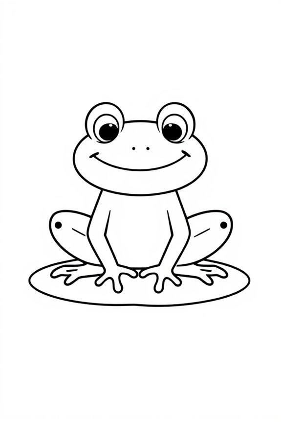 kostenlose Frosch-Silhouette zum Ausmalen