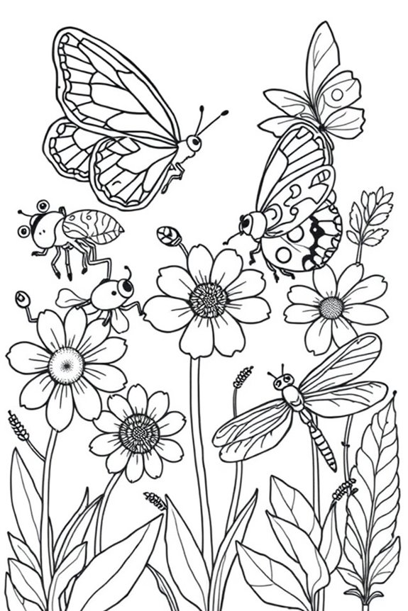 kostenlose Garteninsekten Malvorlagen
