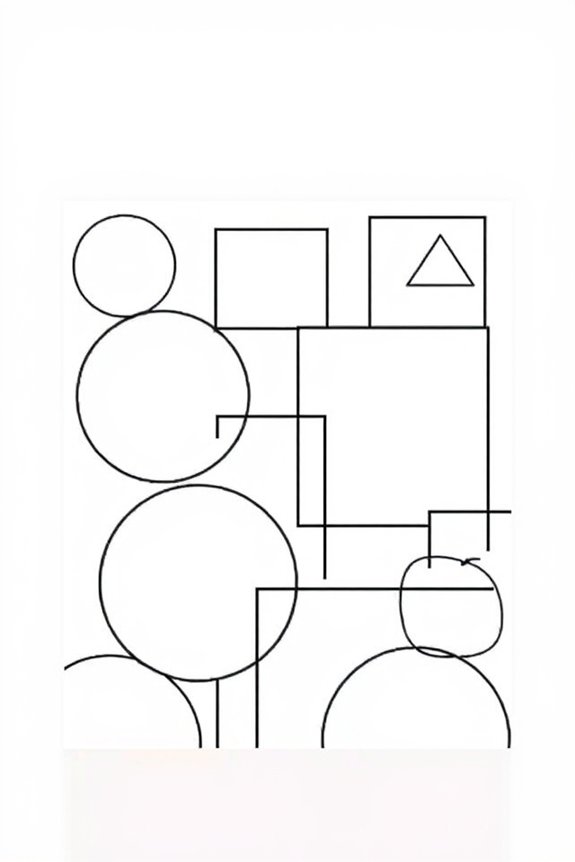 kostenlose geometrische Malvorlagen