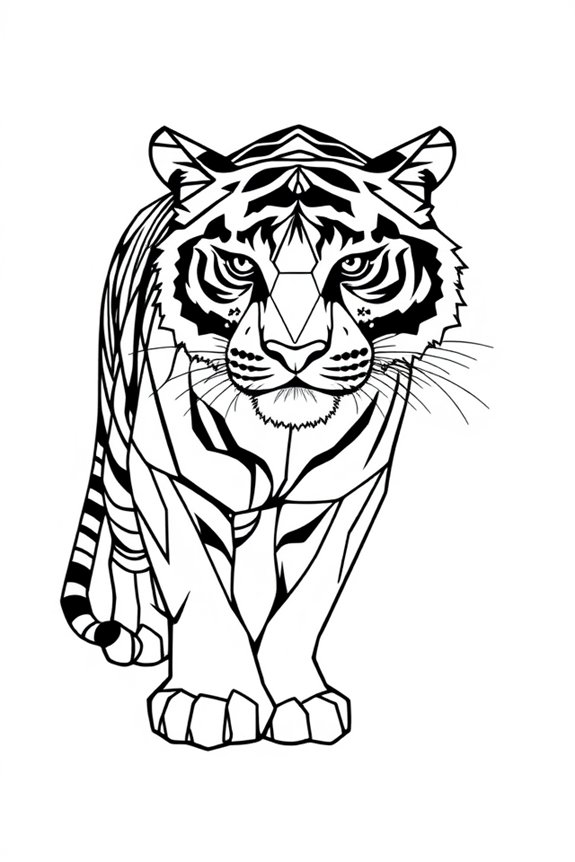 kostenlose geometrische Tiger-Färbung