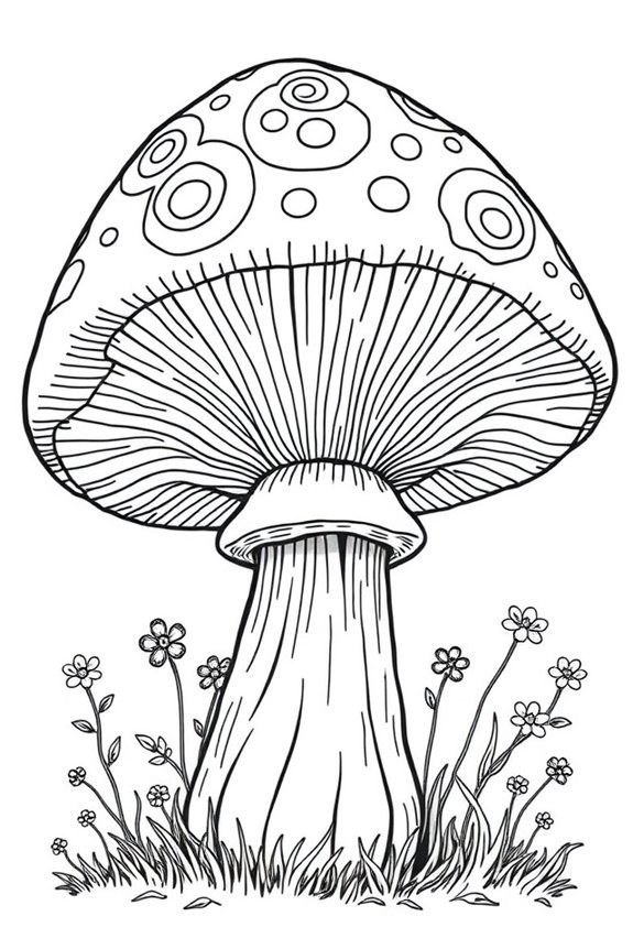 kostenloses riesiges Pilzausmalbild