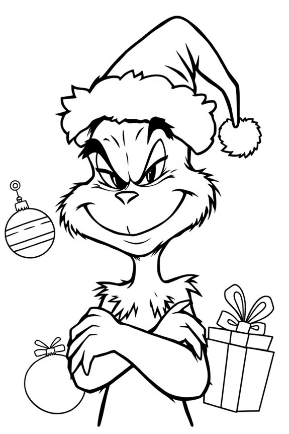 kostenlose Grinch-Ausmalvorlage
