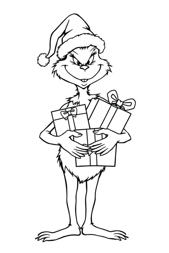 kostenlose Grinch-Malvorlage