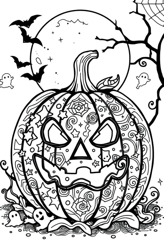 kostenlose Halloween Kürbis Ausmalbilder