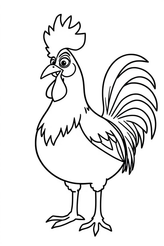 kostenlose Hei Hei Malvorlage