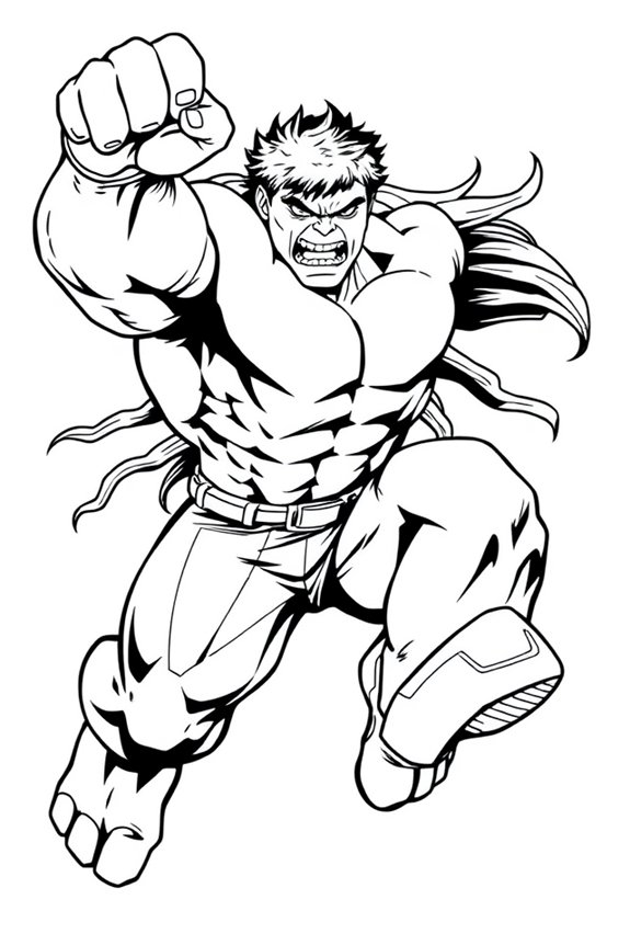 kostenlose Hulk-Malvorlage