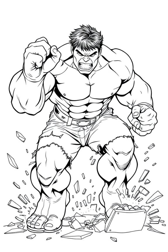 kostenlose Hulk-Ausmalvorlage