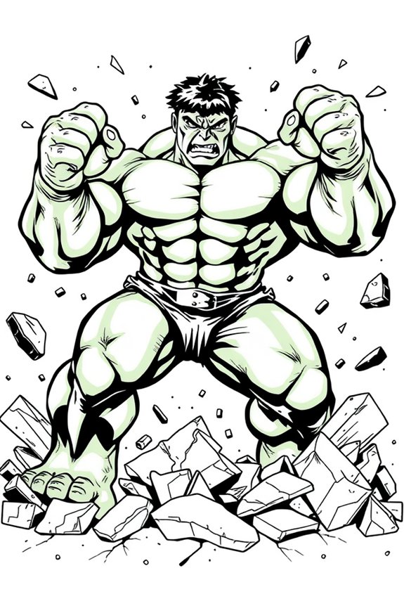 kostenlose Hulk-Ausmalvorlage