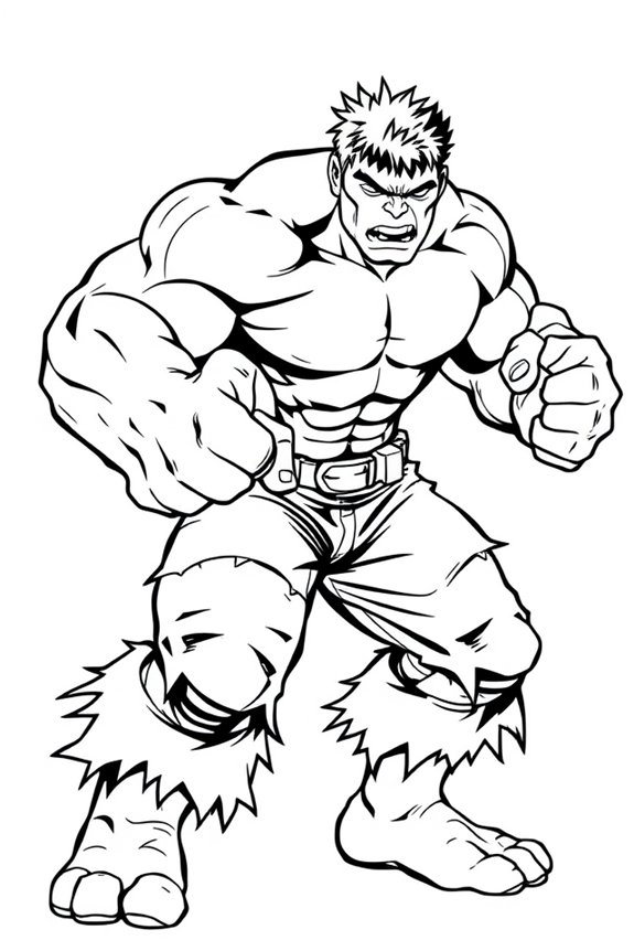 kostenlose Hulk-Malvorlage