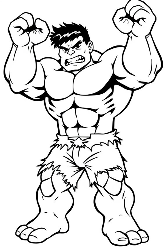 kostenlose Hulk-Ausmalvorlage