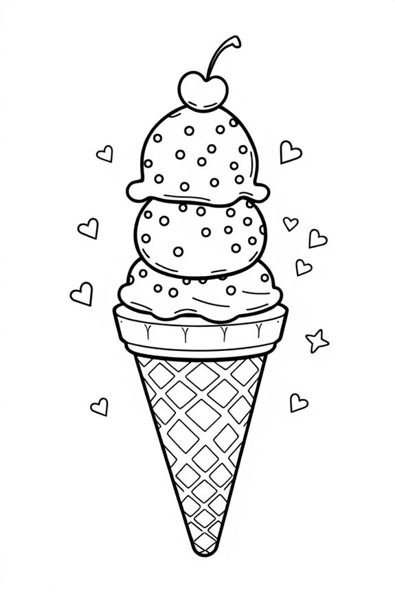 kostenlose Eiscreme-Malvorlage