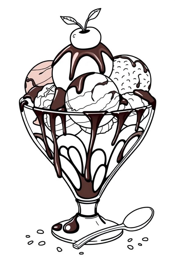 kostenloses Eiscreme-Ausmalbild