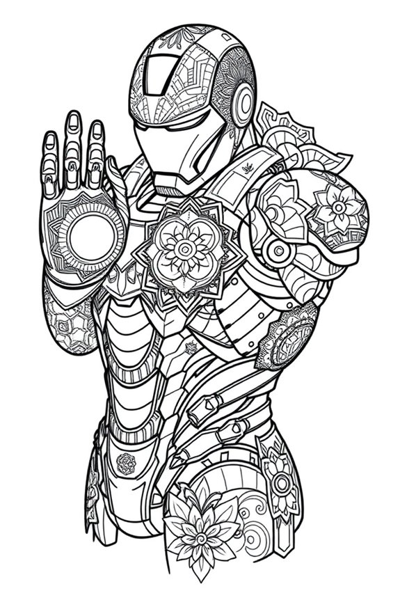 kostenlose Iron Man Ausmalvorlage
