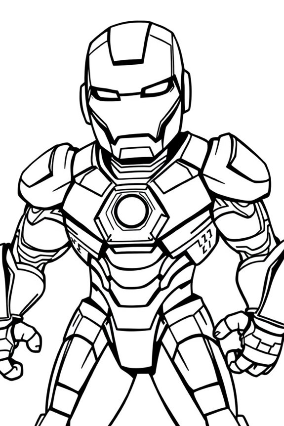 kostenlose Iron Man Ausmalbild