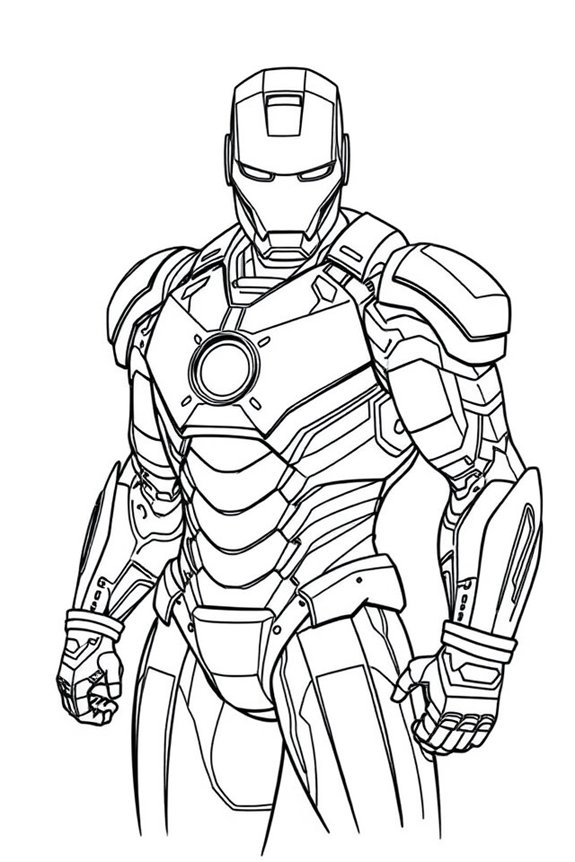 kostenlose Iron Man Ausmalvorlage