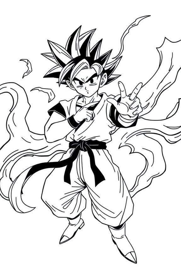 kostenlose Kamehameha-Welle Ausmalbild