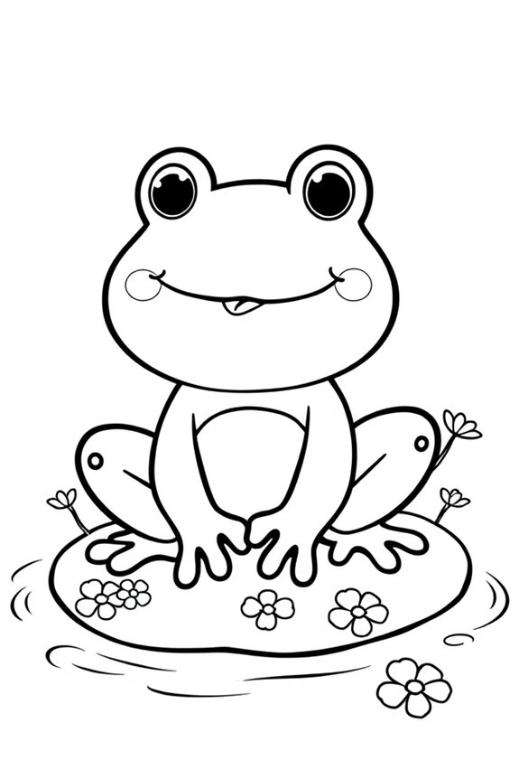 kostenlose Keroppi-Ausmalbildseite