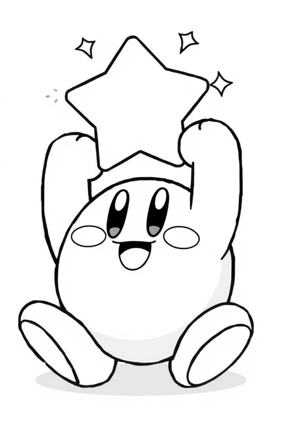 kostenlose Kirby-Ausmalvorlage