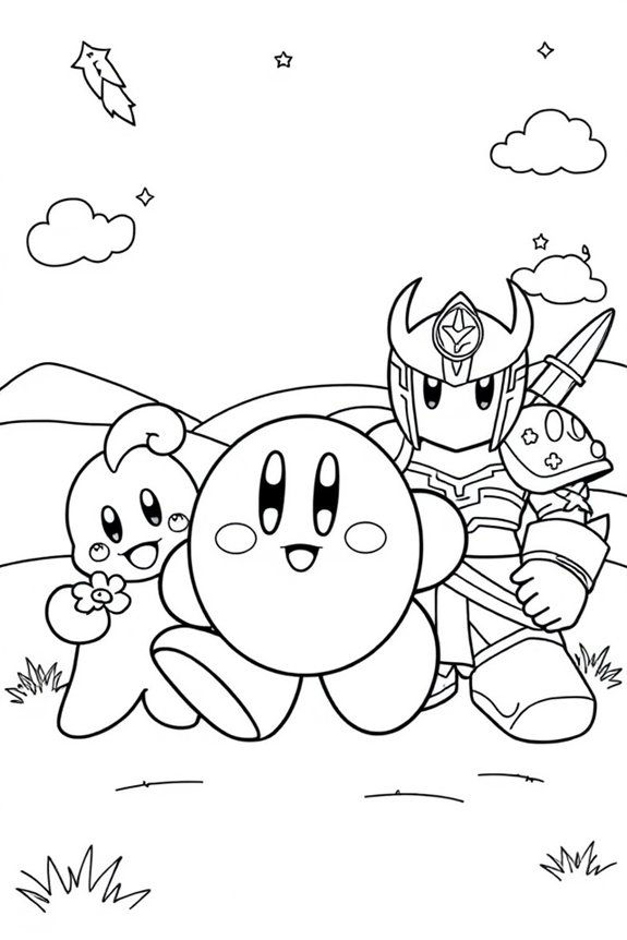 kostenlose Kirby-Ausmalvorlage