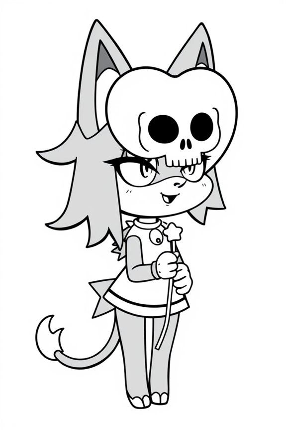 kostenlose Kuromi Ausmalbildseite