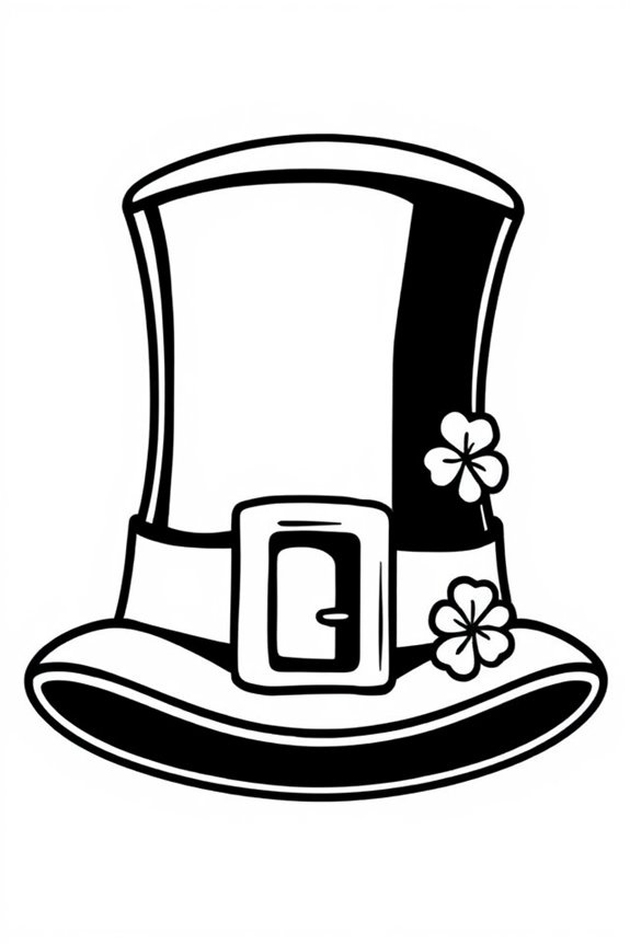 kostenlose Leprechaun-Hut-Ausmalbilder