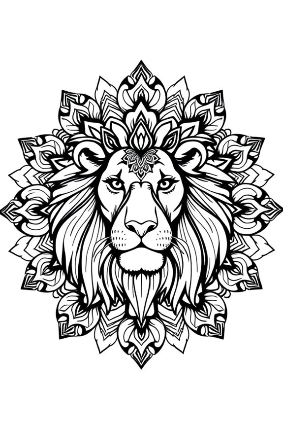 kostenlose Löwe Mandala Ausmalbilder