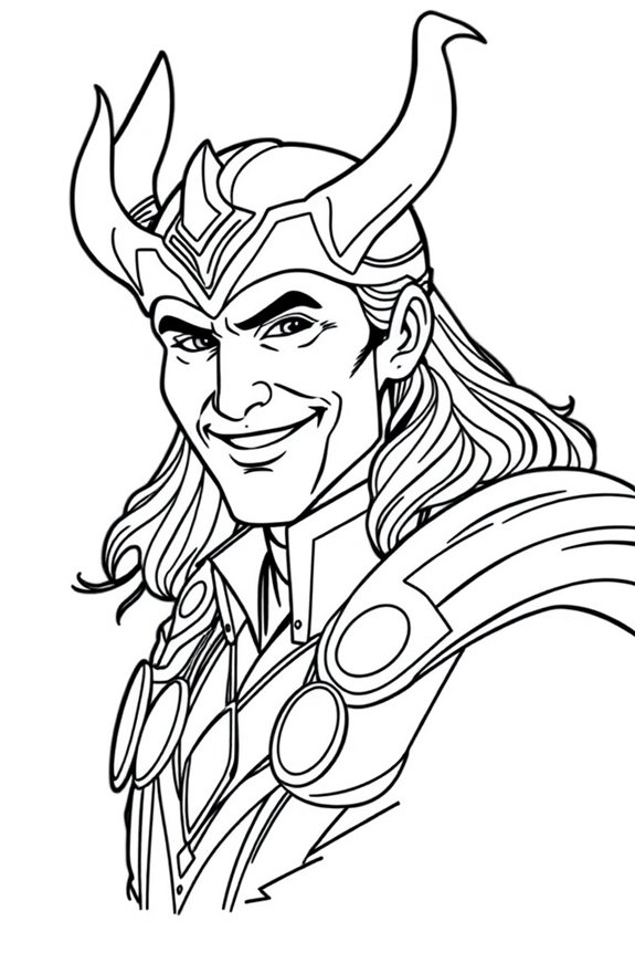 kostenlose Loki-Ausmalvorlage