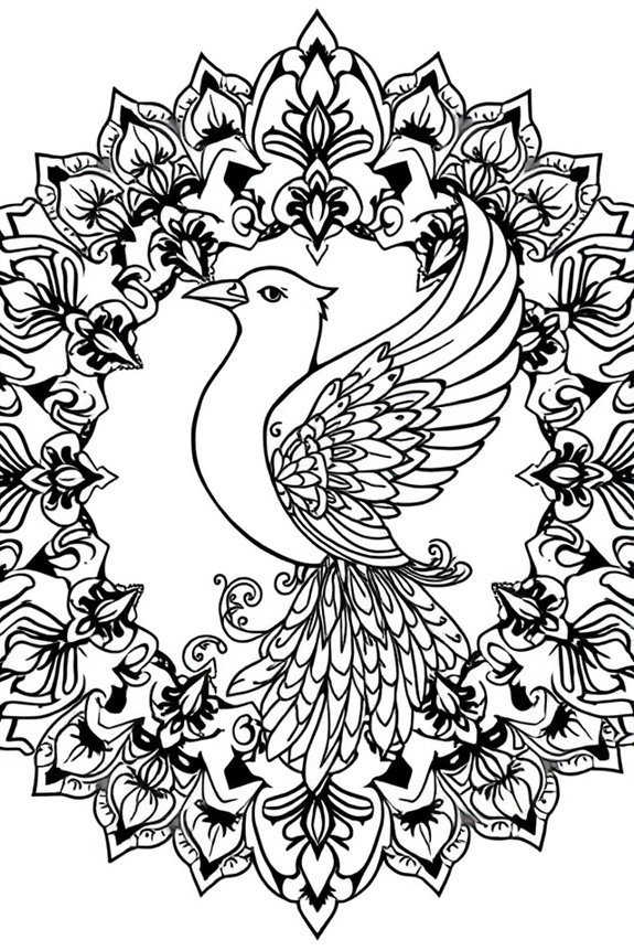 kostenlose Mandala Vogel Ausmalbilder