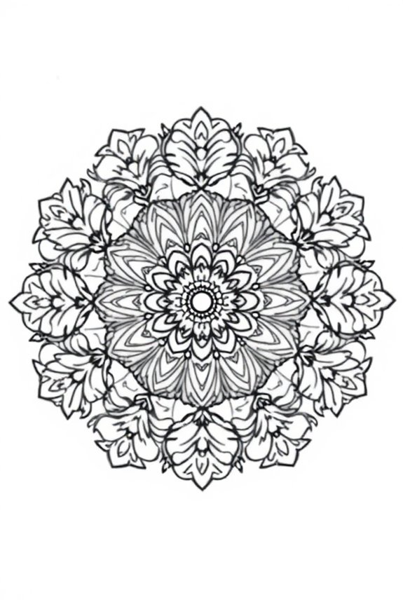 kostenlose Mandala-Ausmalvorlage